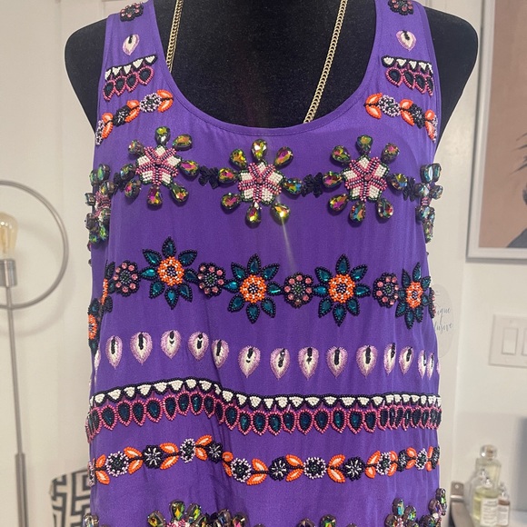 Nicole Miller Tops - Gorgeous HAND BEADED silk top